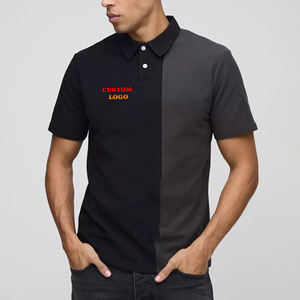 Camisas de Hombre de Alta Calidad, 100% Algodón Tejido, con Logotipo Bordado Personalizado, Estampado Casual, Bloques de Color, 2 Botones, Estilo Hip Hop - Product Image 1