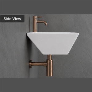 Lavabo mural en céramique moderne pour salle de bain, idéal pour hôtel, maison, appartement - Product Image 4