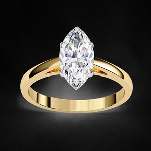 Marquise Moissanite Engagement <b>Ring</b>, 925 Sterling <b>Silver</b> <b>Ring</b>, <b>Solitaire</b> Wedding <b>Ring</b>, Marquise Cut Bridal <b>Ring</b> - Product Image 4
