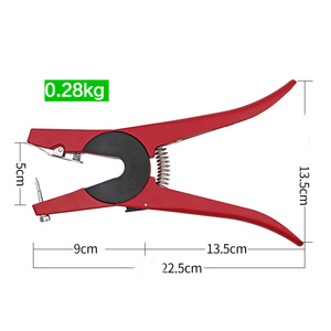 Animal Ear Tag Applicator Plier Veterinary <b>Castrator</b> Pliers Red Metal Animal Surgery <b>Tool</b> Durable Dog Use 22.5cm Length - Product Image 1