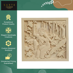 Beautiful Marble Hand Carved Eco-Friendly Wall Mural Panel for <b>Home</b> & Villa Entryway Use Box Packaging Customized Size & Color - Product Image 3
