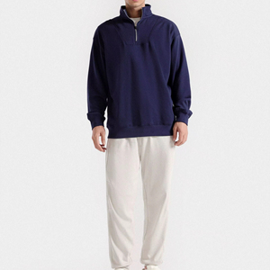 สเวตเชิ้ตคอกลมธรรมดาผ้าฝ้ายผสม - Product Image 1
