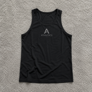Men's Y-<b>Back</b> Stringer Tank Top Matte Black Bodybuilding Gym Singlet Reflective Logo Bodybuilding Singlet Matte Black Activewear - Product Image 1