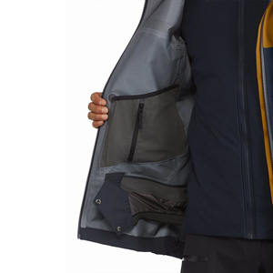 Veste coupe-vent imperméable à capuche pour homme, en polyester et nylon, ajustée sur mesure, avec fermeture éclair, idéale pour la randonnée en extérieur - Product Image 3