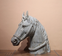 Buste de cheval classique en résine polyester pour décoration de mariage de luxe et événements thématiques