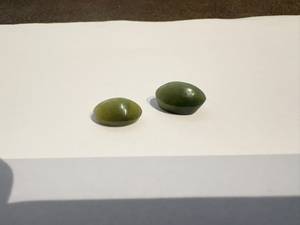 Pierre précieuse cabochon ovale œil de chat gris 100% naturelle de haute qualité 12x8mm 2 pièces 9,21ct non chauffée certifiée par un tiers Bijoux - Product Image 2