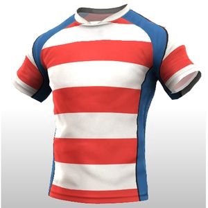 เสื้อรักบี้คุณภาพพรีเมียม OEM ปี 2026 ปรับแต่งโลโก้ สีสันสดใส ระบายอากาศได้ดี แห้งเร็ว ต้านเชื้อแบคทีเรีย ผลิตจากโพลีเอสเตอร์ 100% สำหรับผู้ชาย - Product Image 4