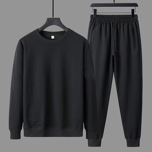 OEM Mens Casual Sports Hoodie Crew Neck Sweatshirt Long Sleeve <b>Pants</b> Two Piece Set Running Tracksuit Autumn Mens Activewear Set - Product Image 1