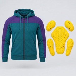 Sudadera con Capucha para Motociclistas, Personalizada, con Protección, Resistente al Viento, con Protección en Hombros, Codos y Espalda - Product Image 1