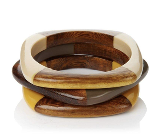 Brazalete de Madera Ecológico Hecho a Mano para Unisex, Moderno, Duradero, Multicolor, Forma Hexagonal, para Aniversario o Boda - Product Image 4