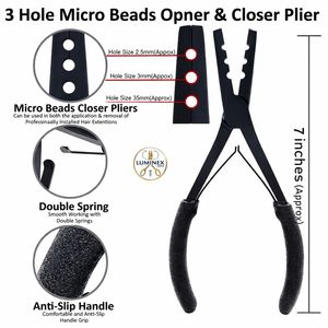 Pinzas para Extensiones de Cabello con Punta Plana para Extensiones de Queratina Pre-Adheridas por Fusión - Product Image 1