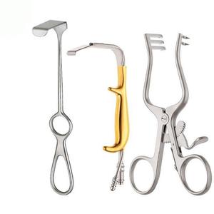 Juego de 3 Retractores Quirúrgicos de Acero Inoxidable, Instrumentos Médicos Manuales Reutilizables para Cirugía General, Herramientas Quirúrgicas de Hospital - Product Image 1