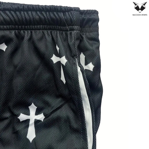 Ensemble décontracté noir et blanc, nouvelle collection de vêtements de sport de marque, shorts en mesh pour homme avec poches, qualité supérieure. - Product Image 5