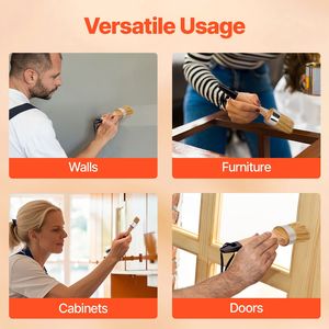 Set di 4 Pennelli Piatti per Pittura a Cera, per Mobili, Pittura Acrilica, Decorazione Casa, Pennelli per Pittura a Cera Naturale - Product Image 6