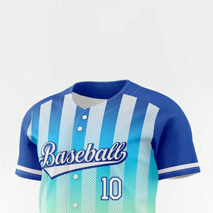 Maillot de baseball personnalisé à faible MOQ, logo imprimé, haute qualité, tissu 100% polyester, séchage rapide, respirant, OEM ODM - Product Image 5