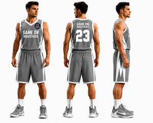 Maillots et shorts de basket-ball personnalisés de haute qualité 100% polyester écologiques, respirants, unisexes, ensembles uniformes simples - Product Image 1