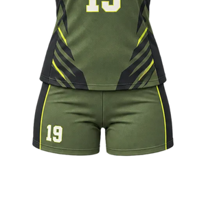 Conjunto de Camiseta y Pantalones Cortos de Fútbol Personalizados para Mujer, Cuello en V, Franja Diagonal, Sublimación, Secado Rápido, Uniforme de Fútbol, Nombre del Equipo, Número, Diseños OEM - Product Image 5