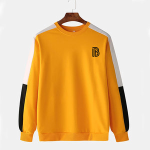 เสื้อสเวตเชิ้ตผู้ชายไซส์ใหญ่ สีตัดกัน ระบายอากาศได้ดี เสื้อผ้าลำลองแบบสวมหัว ดีไซน์ล่าสุด - Product Image 1
