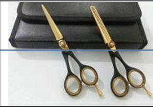Ciseaux de coiffure professionnels japonais en acier inoxydable pour la coupe à domicile, kit de ciseaux à effiler pour barbier/salon, argenté avec peigne et étui - Product Image 6