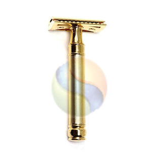 Maquinilla de Afeitar de Seguridad Ajustable de Acero Inoxidable para Hombre – Maquinilla de Afeitar de Una Sola Hoja con Acabado Dorado y Logotipo Personalizado - Product Image 2