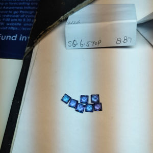 Tanzanita Azul Natural de 6.5MM, Corte Cuadrado, la Mejor Calidad, Tratada con Calor, Gema Suelta para Joyería - Product Image 1