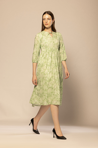 Nuevo Diseño de Vestido Estampado Abstracto para Mujer, Vestido Casual para Uso Diario, Disponible a un Precio Accesible - Product Image 3