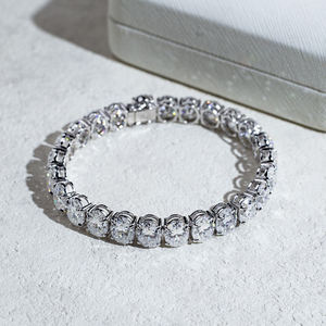 10K Yellow Gold 1.5ct E VVS2 Oval Lab Grown Diamond Tennis <b>Bracelet</b> Luxury Chain Fine Jewelry For Women Factory Wholesale Direct - Product Image 1