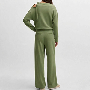 Wholesale Affordable Price Casual Wear Solid Color Pullover Sweatshirt & <b>Baggy</b> <b>Joggers</b> High Quality Summer Wear Tracksuit - Product Image 4