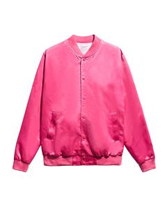 Veste bomber en satin pour homme de haute qualité, vente en gros personnalisée, style streetwear, vestes universitaires en soie tendance pour homme - Product Image 5