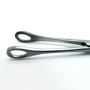 Pinzas para Aplicación de Esponjas y Apósitos Quirúrgicos, Acero Inoxidable, Punta Serrada, Instrumento Médico, Proveedor de Equipos Hospitalarios - Product Image 6