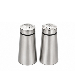 ชุดเครื่องปรุงรสเกลือและพริกไทยสแตนเลสสตีลทันสมัย 2 ชิ้น  กระปุกใส่เครื่องเทศโลหะสำหรับครัว ภาชนะใส่เครื่องเทศสำหรับร้านอาหารและโรงแรม - Product Image 1