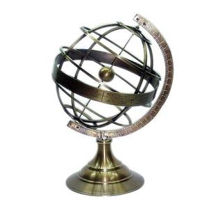 Escultura de Metal de globo terráqueo de color dorado de alta calidad, el mejor arte artesanal de aluminio, la mejor rotación hueca de latón - Product Image 2