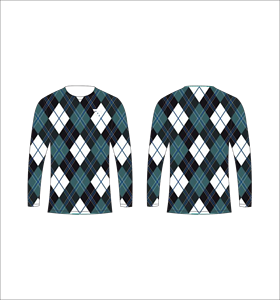 Camiseta de Manga Larga para Hombre, Color Negro y Verde Azulado, Camuflaje, Patrón de Diamantes Argyle, Cuello Dividido, Estilo Casual, Ropa Deportiva, para Gimnasio y Entrenamiento - Product Image 1