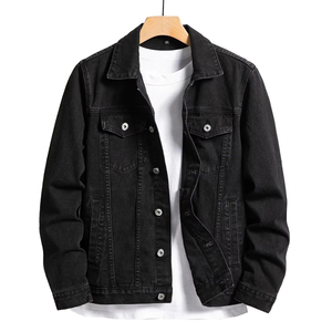 High Quality Winter Casual Wear 100% Cotton Canvas Stand <b>Jacket</b> for <b>Men</b> Custom Embroidered Front Logo <b>Long</b> Style Streetwear - Product Image 1