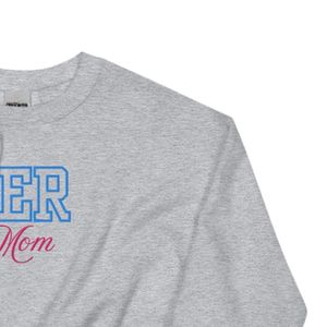 Sweat-shirt unisexe brodé Mom, gris sport, col rond, en molleton doux, style décontracté et confortable pour le quotidien, haut de sport. - Product Image 6