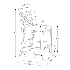 Ensemble de 2 chaises de salle à manger rembourrées en similicuir brun noyer foncé, hauteur 44 pouces, pour salle à manger et cuisine - Product Image 5