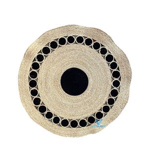 Hot Selling Cute Flower <b>Rug</b> Handmade Seagrass Water Hyacinth Woven Baby Nursery Kids Room Playroom Floor Decor - Product Image 3