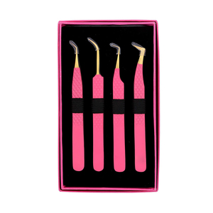 Pince à épiler courbée de haute qualité pour extensions de cils, outils de beauté personnalisables avec logo, vente en gros - Product Image 4