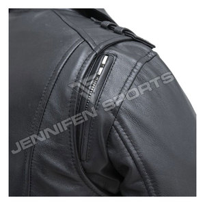 Chaqueta de Motocicleta Clásica de Cuero Vacuno para Mujer, Cuero de Alta Calidad con Técnicas de Bordado Floral, Talla Grande - Product Image 5
