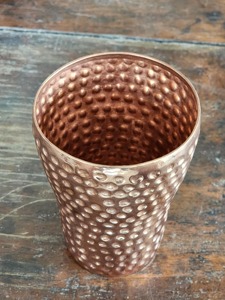 Verre à eau en cuivre finition naturelle, style non peint, finition lisse, verre à eau en cuivre personnalisé - Product Image 3