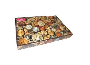 Artisanat de haute qualité Plateau de service Unique En Bois Émail Design Hôtels Restaurants Tables Basses En Acier Durable Résine Marbre - Product Image 5