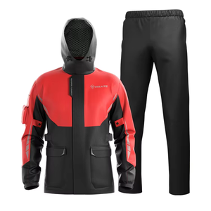 Veste de moto pour homme SULAITE, noire, manches longues, coupe-vent, polyester, combinaison de conduite hivernale avec capuche et poches - Product Image 2