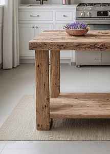 โต๊ะครัวอเนกประสงค์ไม้เนื้อแข็งขายดีที่สุด ออกแบบมาพร้อมพื้นที่ทำงานกว้างและชั้นวางด้านล่างแข็งแรงสำหรับจัดเก็บ - Product Image 2