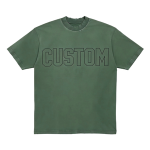 T-shirt surdimensionné personnalisé avec impression sérigraphique, effet vieilli, tissu 100% coton confortable, pour un look décontracté ou streetwear, unisexe. - Product Image 5