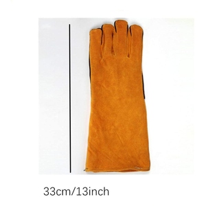Gants de soudage en cuir de vachette de qualité supérieure certifiés CE, résistants aux perforations et à l'abrasion, pour travaux lourds - Product Image 2