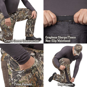 Pantalon de chasse camouflage pour homme, softshell imperméable, vêtements d'extérieur pour l'automne - Product Image 5