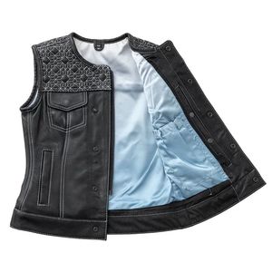 เสื้อกั๊กหนังสไตล์คลับสำหรับผู้หญิง - Product Image 3