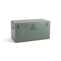 Coffret de rangement classique en métal rectangulaire durable J.N CRAFTS rose avec loquets en laiton empilables pour l'organisation des articles divers 2