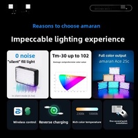 Projecteur LED Ace 25W – Haute luminosité, température de couleur réglable, longue autonomie, portable pour la nuit