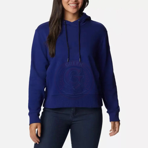 เสื้อฮู้ดดี้ผู้หญิงสีพื้น ผ้าฝ้ายฟลีซ 100% ทรงโอเวอร์ไซส์ สวมใส่สบายสำหรับฤดูใบไม้ร่วงและฤดูหนาว สไตล์ลำลองแนวสตรีทแวร์ เสื้อผ้าสั่งทำพิเศษ - Product Image 3